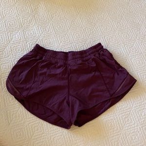 Lululemon Purple Hotty Hot Shorts